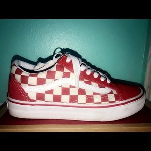 Red/White Checkerboard Old Skool Vans